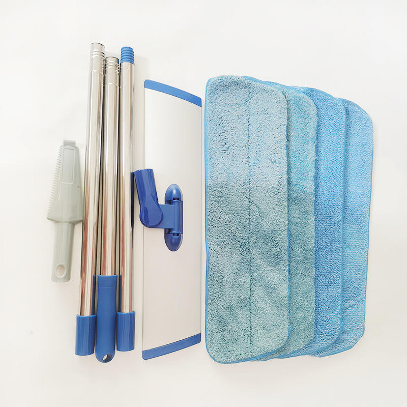 ORANGLES High Quality Microfiber Flat Mop with Aluminum Alloy Handle | Household Floor Cleaning Mop with 4 Reusable Pads, Fast Shipping - detailed closeup view - Image 3 of 4 | great for travel | Texas | Free Shipping ORANGLES
