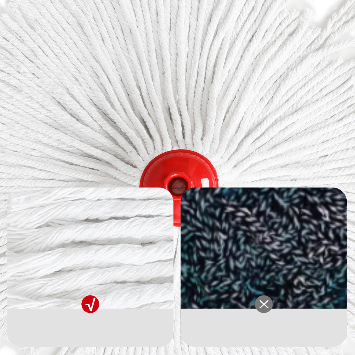 ORANGLES KOOCCA Steel Pole Wet Cotton Mop Loop-End String | Heavy Duty Floor Cleaning Mop for Home, Kitchen, Office & Garage - high resolution display - Image 2 of 6 | perfect for office | California | Free Shipping ORANGLES