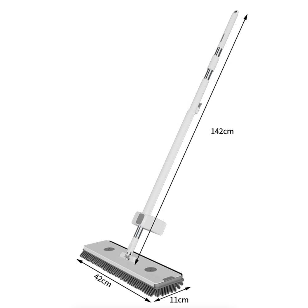 ORANGLES Chenille Flat Mop with Telescopic Stainless Steel Handle | Self-Wringing Long Hand Floor Mop for Kitchen & Living Room Cleaning - high resolution display - Image 2 of 5 | perfect for office | California | Free Shipping ORANGLES