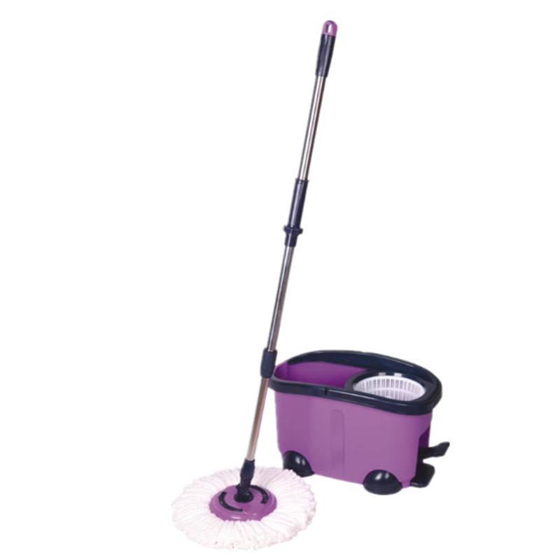 EAST Easy Clean Purple 360° Spin Mop & Bucket Set | Microfiber Twist Mop with Extensible Handle for Floor Cleaning