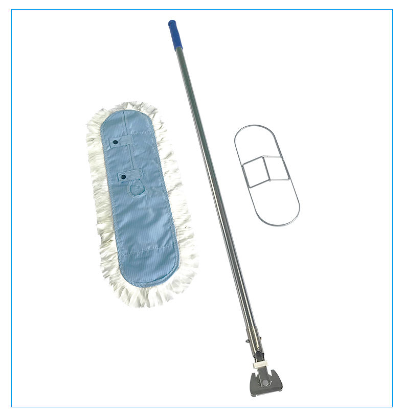 Autoclavable 60cm Microfiber ESD Flat Mop | Anti-Static Industrial Cleanroom Floor Mop for Laboratory & Manufacturing