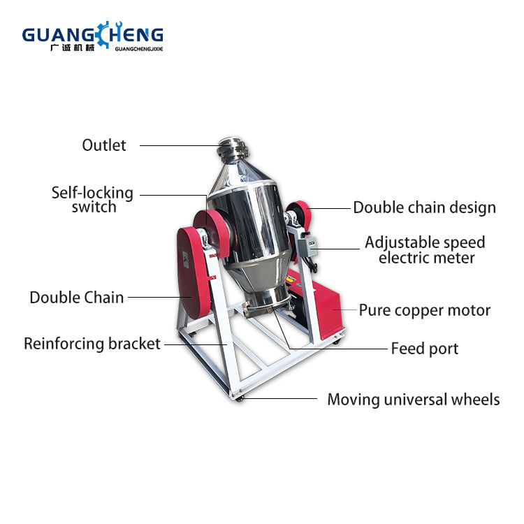 ORANGLES Rotary Drum Mixer Roller Machine | Industrial Drum Tumbler Mixer for Tea, Spices & Dry Ingredient Blending - angled perspective - Image 4 of 5 | excellent for daily use | New York | Free Shipping ORANGLES