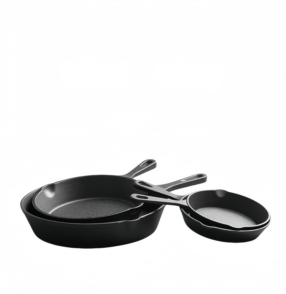 ORANGLES Cast Iron Frying Pan Skillet Wok | Non-Stick Flat Saute Pan for Omelette, Pancake, Steak & Egg Cooking - high resolution display - Image 2 of 6 | perfect for office | California | Free Shipping ORANGLES