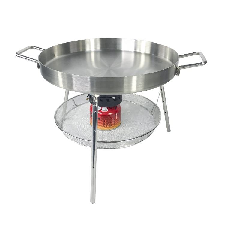 ORANGLES Top Quality Stainless Steel Non-Stick Wok 400/500/600mm | Large Frying Pan Paella Set for Outdoor Campfire BBQ Party - high resolution display - Image 2 of 4 | perfect for office | California | Free Shipping ORANGLES