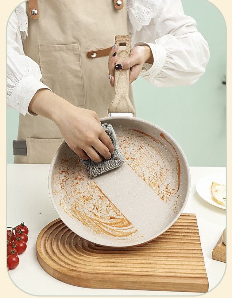 ORANGLES OEM Die-Cast Induction Frying Pan with Lid | Deep Non-Stick Fry Pan for Even Heat Cooking - high resolution display - Image 2 of 5 | perfect for office | California | Free Shipping ORANGLES
