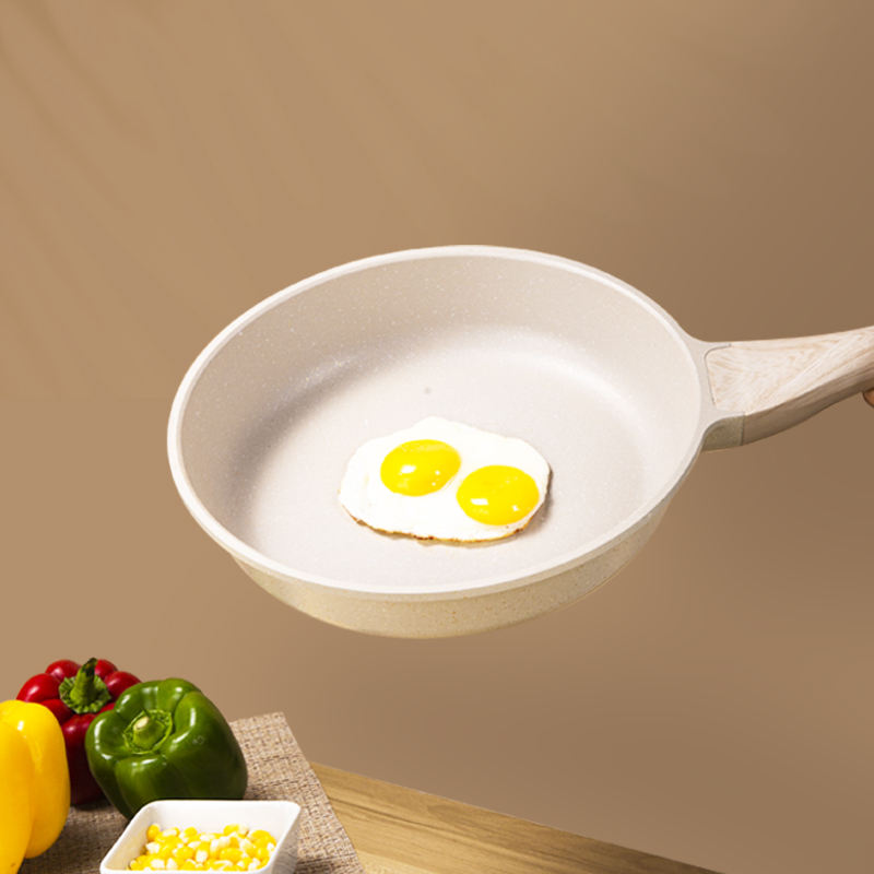 ORANGLES Boreine Non-Stick Die-Cast Aluminium Frying Pan | Induction Cookware with Glass Lid Ready to Ship - angled perspective - Image 4 of 6 | excellent for daily use | New York | Free Shipping ORANGLES