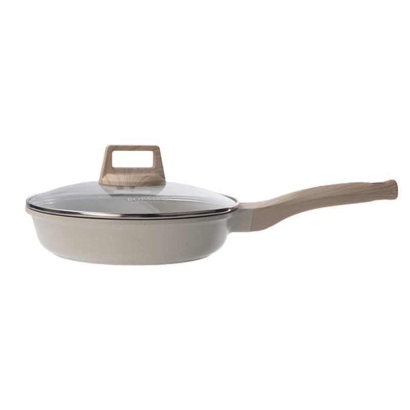 ORANGLES Boreine Non-Stick Die-Cast Aluminium Frying Pan | Induction Cookware with Glass Lid Ready to Ship - elegant presentation - Image 6 of 6 | designed for enthusiasts | Illinois | Free Shipping ORANGLES