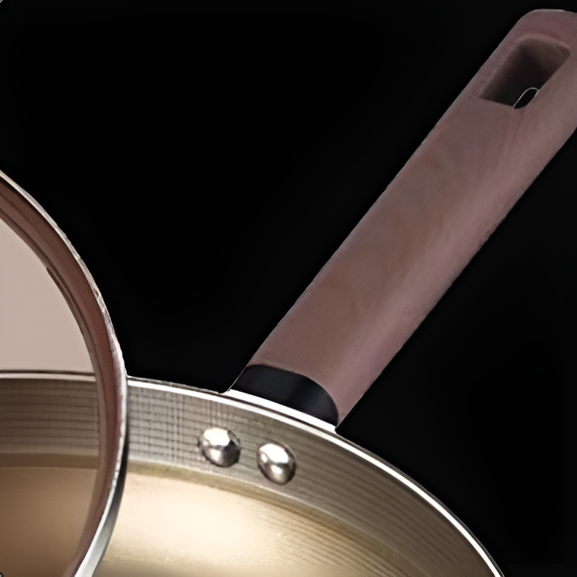 ORANGLES Factory Price Stainless Steel Frying Pan Cookware Set | Straight Edge Design with Glass Lid for Searing Steak & Cooking - high resolution display - Image 2 of 5 | perfect for office | California | Free Shipping ORANGLES