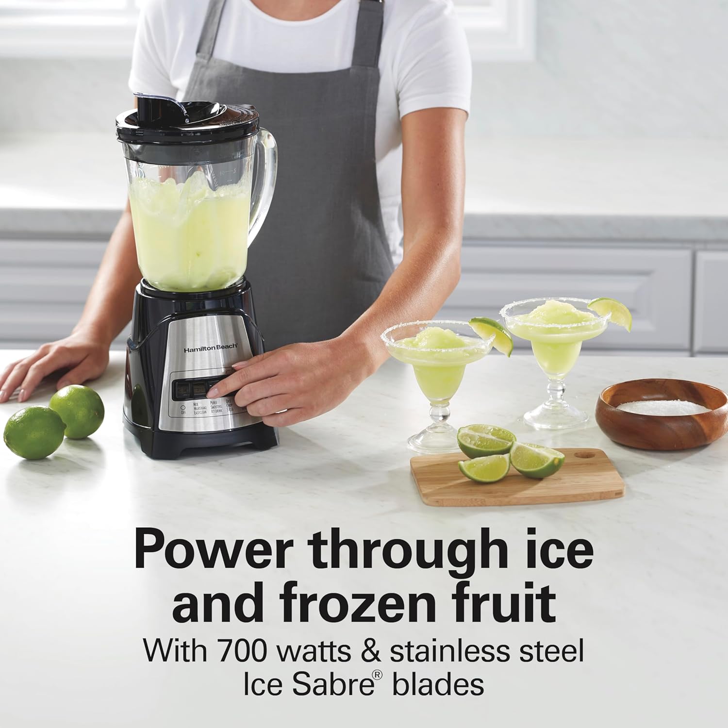 ORANGLES Hamilton Beach Power Elite Wave Action Blender 58148A | 700W Smoothie Blender with 40oz Glass Jar & 12 Functions - full product showcase - Image 5 of 5 | suitable for professionals | Florida | Free Shipping ORANGLES