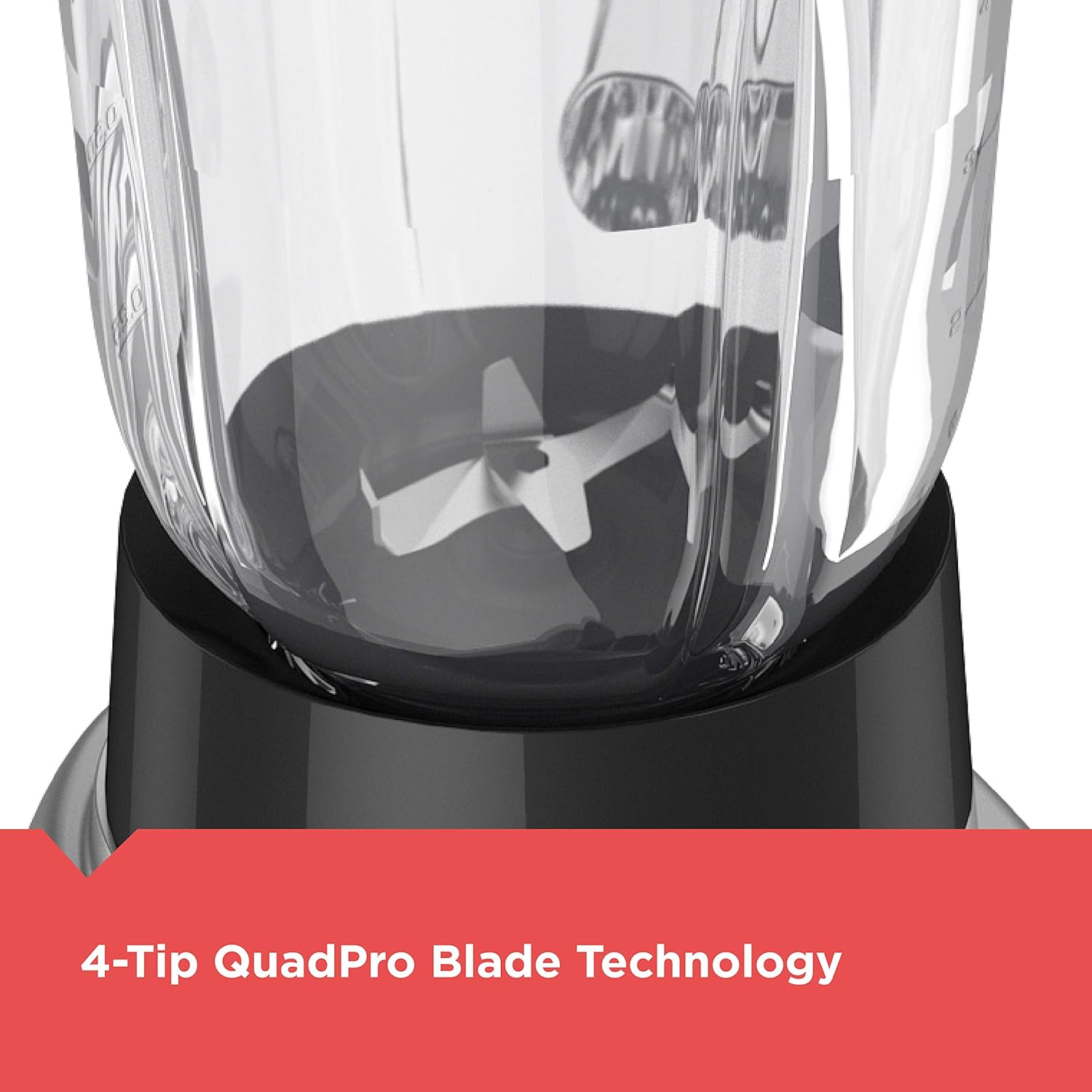 ORANGLES BLACK+DECKER PowerCrush Multi-Function Blender | 6-Cup Glass Jar, 4 Speed Settings Smoothie & Ice Crushing Blender - detailed closeup view - Image 3 of 5 | great for travel | Texas | Free Shipping ORANGLES