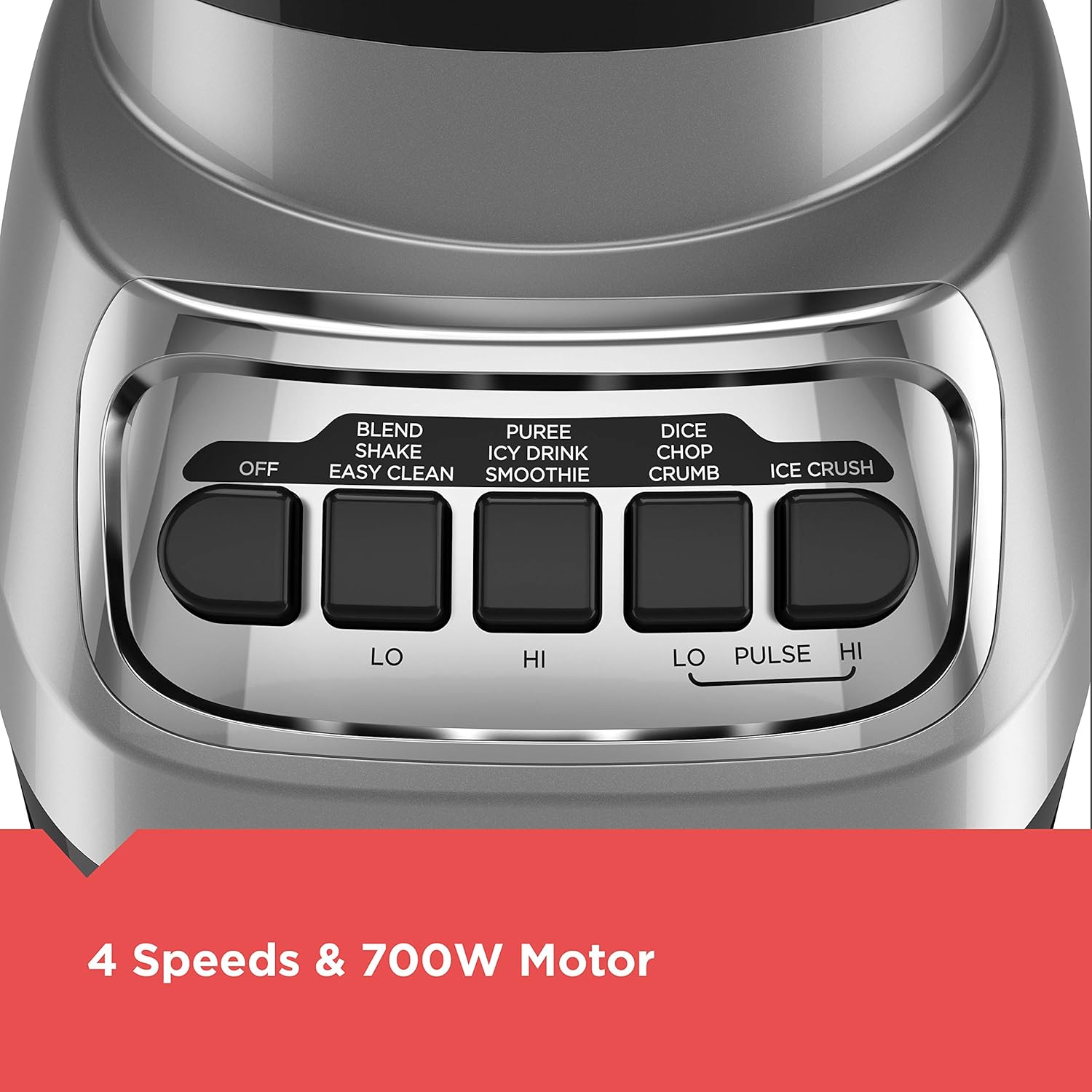 ORANGLES BLACK+DECKER PowerCrush Multi-Function Blender | 6-Cup Glass Jar, 4 Speed Settings Smoothie & Ice Crushing Blender - angled perspective - Image 4 of 5 | excellent for daily use | New York | Free Shipping ORANGLES