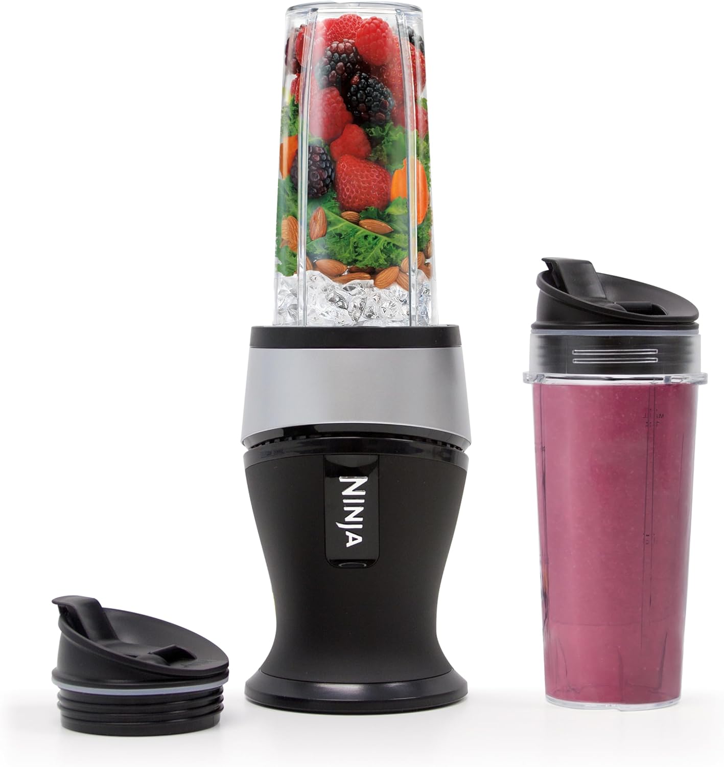 ORANGLES Ninja Fit Compact Personal Blender QB3001SS | 700W Portable Smoothie Blender with 2 To-Go Cups  - Main Product Image - professional product shot | Buy Ninja Fit Compact Personal Blender QB3001SS | 700W Portable Smoothie Blender with 2 To-Go Cups online USA | ORANGLES