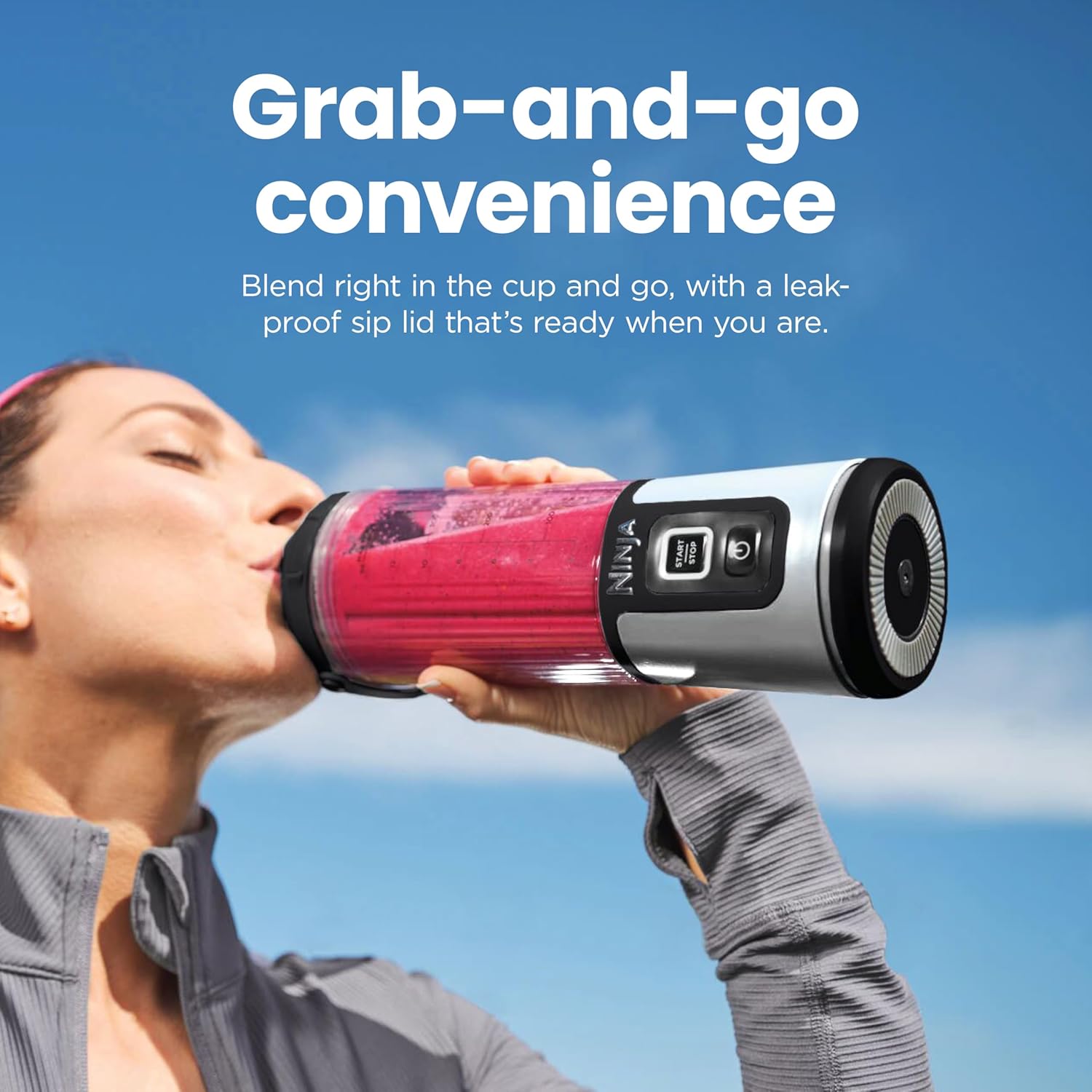 ORANGLES BC151BK Blast Portable Blender 18oz | Cordless USB-C Rechargeable Personal Smoothie Maker with Leakproof Lid - high resolution display - Image 2 of 5 | perfect for office | California | Free Shipping ORANGLES