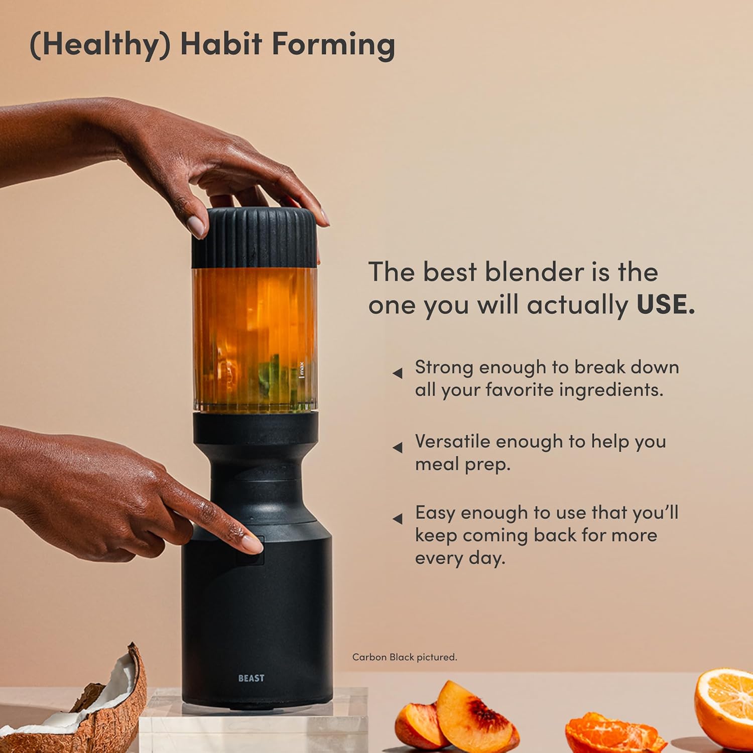 ORANGLES Beast Mini Blender Plus 600W | Compact Countertop Smoothie Blender for Shakes, Sauces & Dips with Extra Vessels & Straws - high resolution display - Image 2 of 4 | perfect for office | California | Free Shipping ORANGLES