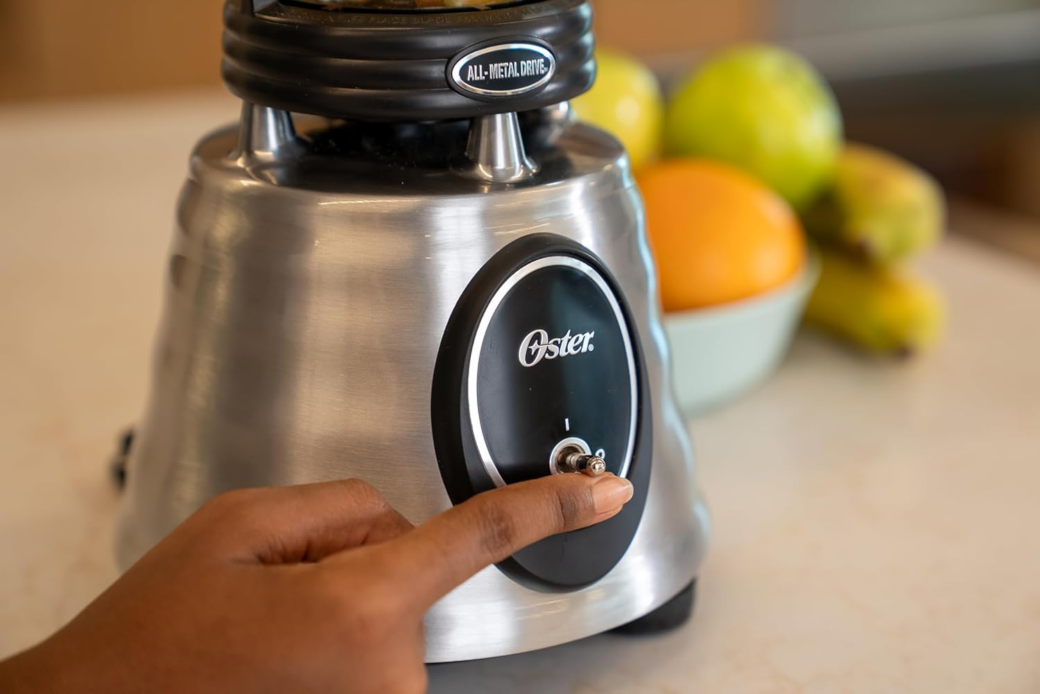 ORANGLES Classic Series Heritage Blender 1000W | Stainless Steel Countertop Blender with 6-Cup Glass Jar - detailed closeup view - Image 3 of 4 | great for travel | Texas | Free Shipping ORANGLES