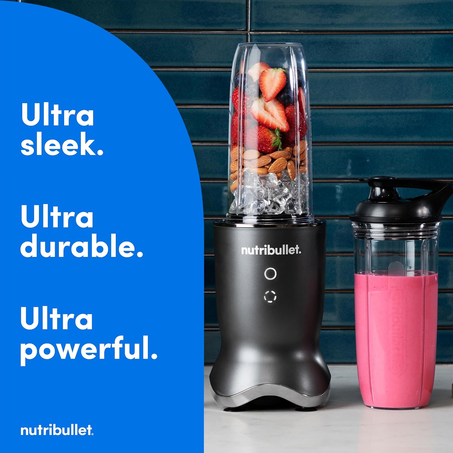 ORANGLES Ultra Personal Blender NB50500 32oz | Compact Smoothie & Shake Blender for Everyday Kitchen Use (Gray) - angled perspective - Image 4 of 4 | excellent for daily use | New York | Free Shipping ORANGLES