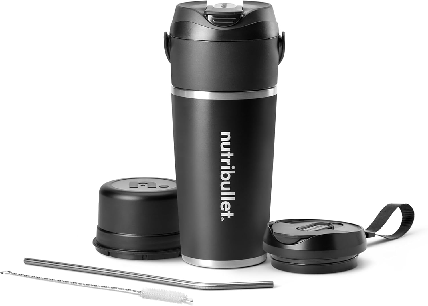 ORANGLES Flip Portable Blender NBPB50350AK | Cordless Personal Blender with Insulated Cup & Travel-Friendly Design (Black)  - Main Product Image - professional product shot | Buy Flip Portable Blender NBPB50350AK | Cordless Personal Blender with Insulated Cup & Travel-Friendly Design (Black) online USA | ORANGLES
