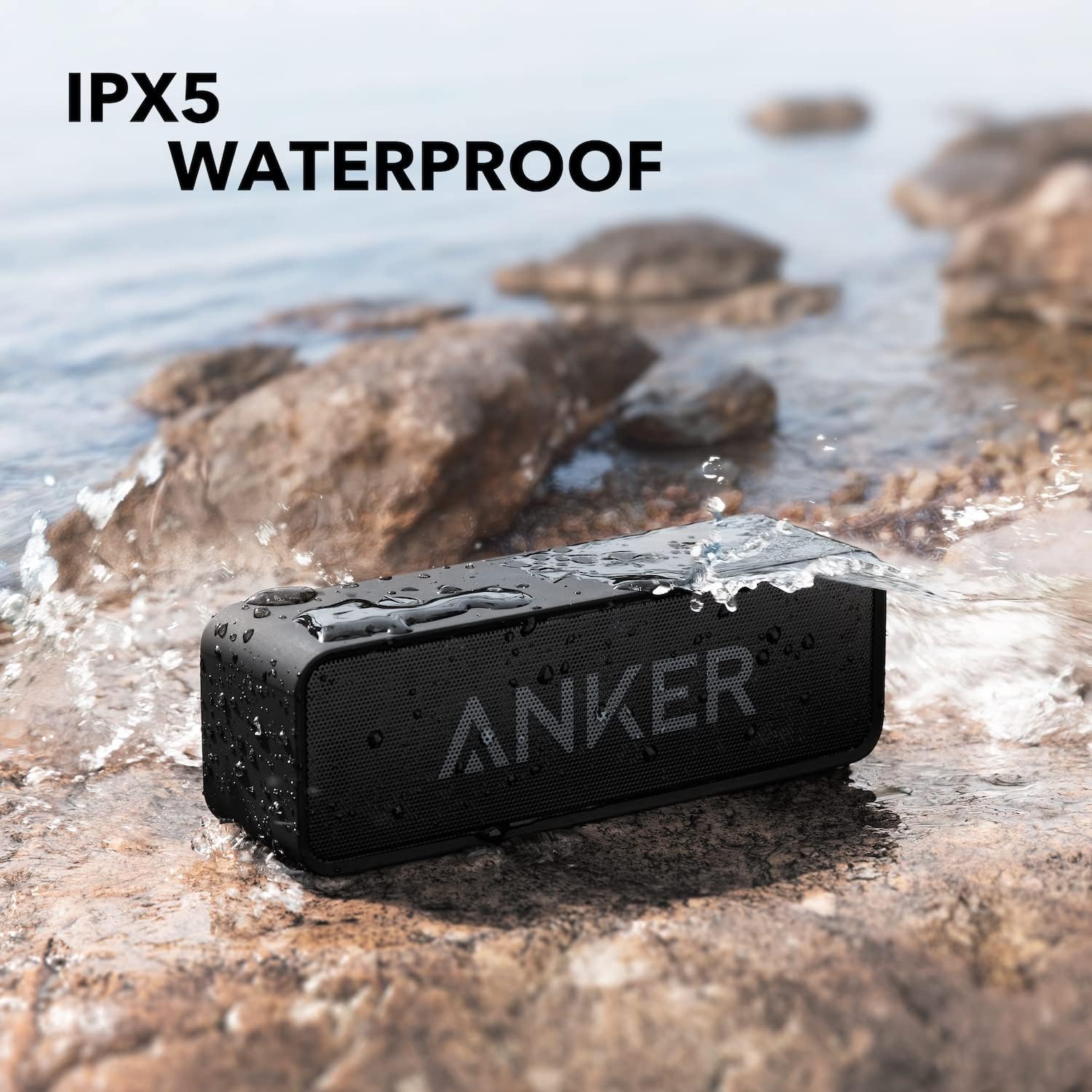ORANGLES Upgraded Bluetooth Speaker – IPX5 Waterproof Portable Wireless Speaker with Stereo Sound, 24H Playtime for iPhone, Samsung & More (Black) - high resolution display - Image 2 of 4 | perfect for office | California | Free Shipping ORANGLES