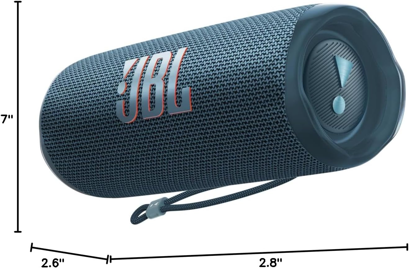 ORANGLES Flip 6 Portable Bluetooth Speaker – Powerful Sound & Deep Bass, IPX7 Waterproof Wireless Speaker with 12 Hours Playtime & PartyBoost (Blue) - high resolution display - Image 2 of 4 | perfect for office | California | Free Shipping ORANGLES