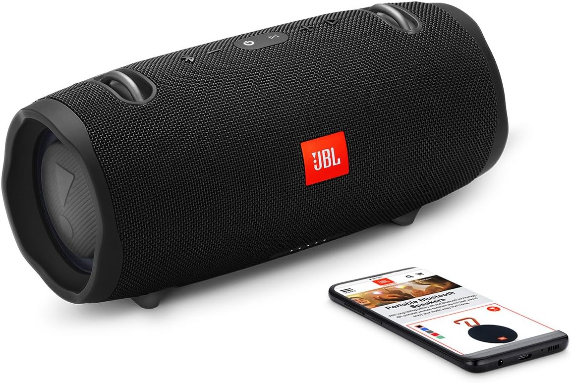 ORANGLES JBL Xtreme 2 Waterproof Portable Bluetooth Speaker – Powerful Wireless Stereo Sound, Deep Bass, Rechargeable Outdoor Speaker (Black) - high resolution display - Image 2 of 5 | perfect for office | California | Free Shipping ORANGLES