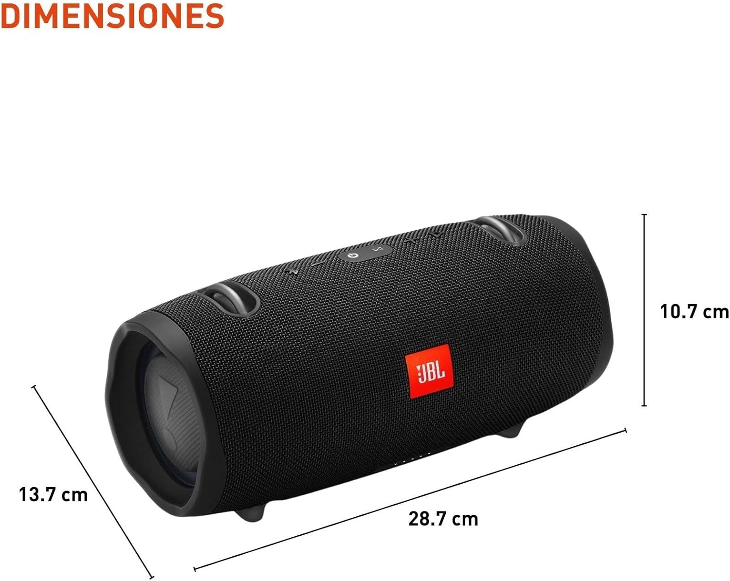 ORANGLES JBL Xtreme 2 Waterproof Portable Bluetooth Speaker – Powerful Wireless Stereo Sound, Deep Bass, Rechargeable Outdoor Speaker (Black) - angled perspective - Image 4 of 5 | excellent for daily use | New York | Free Shipping ORANGLES