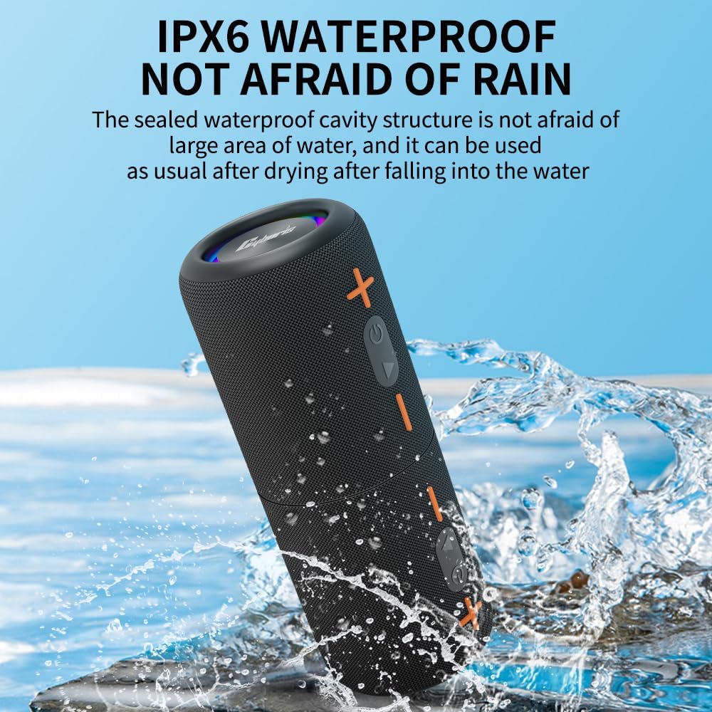 ORANGLES 2-in-1 Portable Split Bluetooth Speaker – Waterproof Wireless V5.3 Speaker with 20W Loud Stereo Sound, 24H Playtime & TWS Pairing for Home, Outdoor & Travel - high resolution display - Image 2 of 4 | perfect for office | California | Free Shipping ORANGLES
