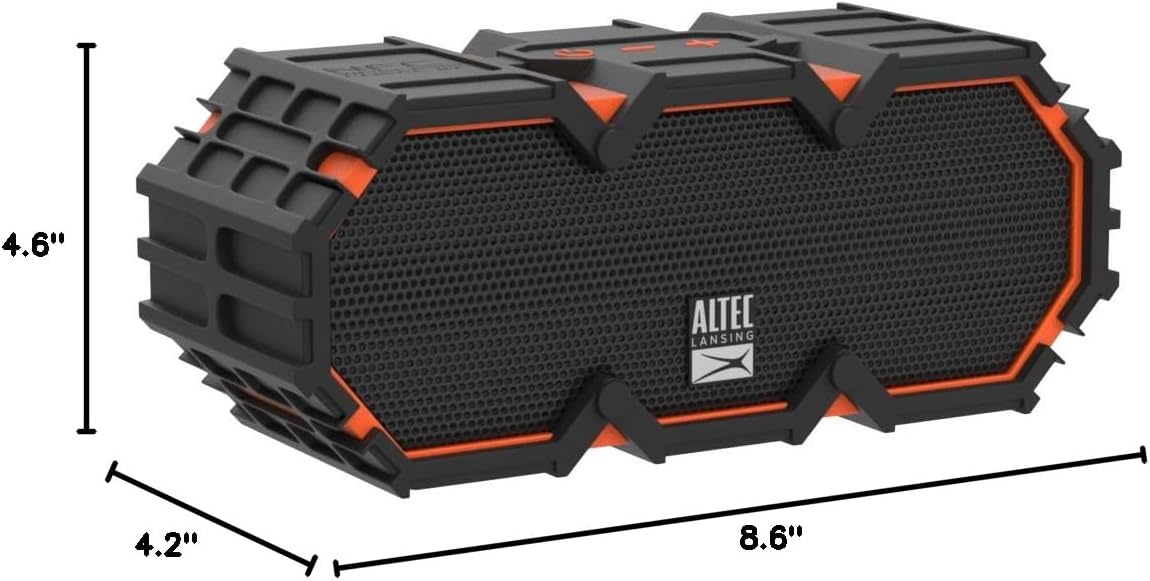 ORANGLES Altec Lansing LifeJacket 2 Waterproof Bluetooth Speaker – Floating Portable Outdoor Speaker with Deep Bass, Loud Sound & 30H Playtime - high resolution display - Image 2 of 3 | perfect for office | California | Free Shipping ORANGLES