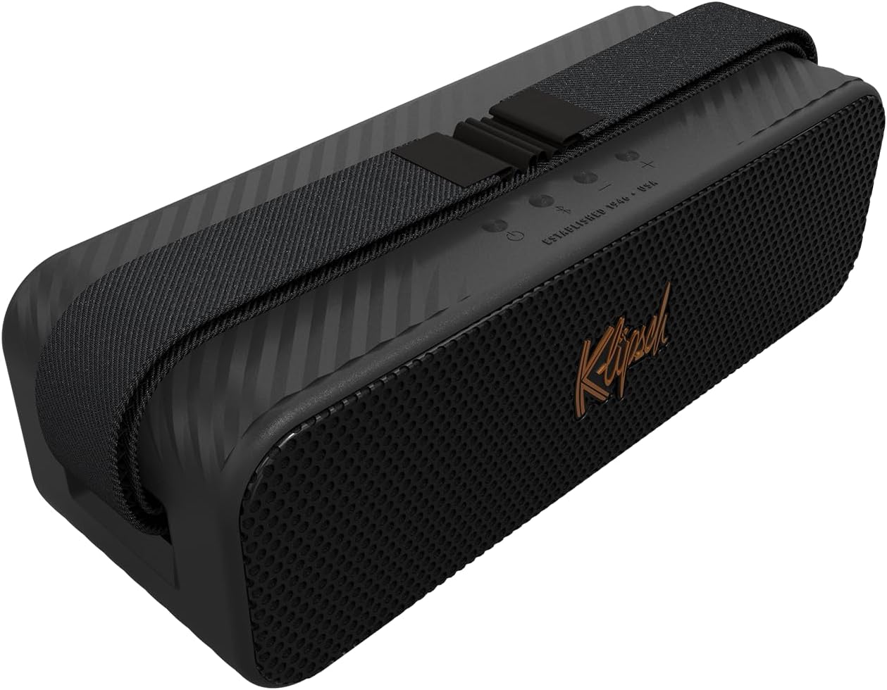 ORANGLES Klipsch Detroit Portable Bluetooth Speaker – Dual 1” Tweeters & 3” Woofers, IP67 Waterproof & Dustproof, 20H Playtime Premium Wireless Speaker  - Main Product Image - professional product shot | Buy Klipsch Detroit Portable Bluetooth Speaker – Dual 1” Tweeters & 3” Woofers, IP67 Waterproof & Dustproof, 20H Playtime Premium Wireless Speaker online USA | ORANGLES