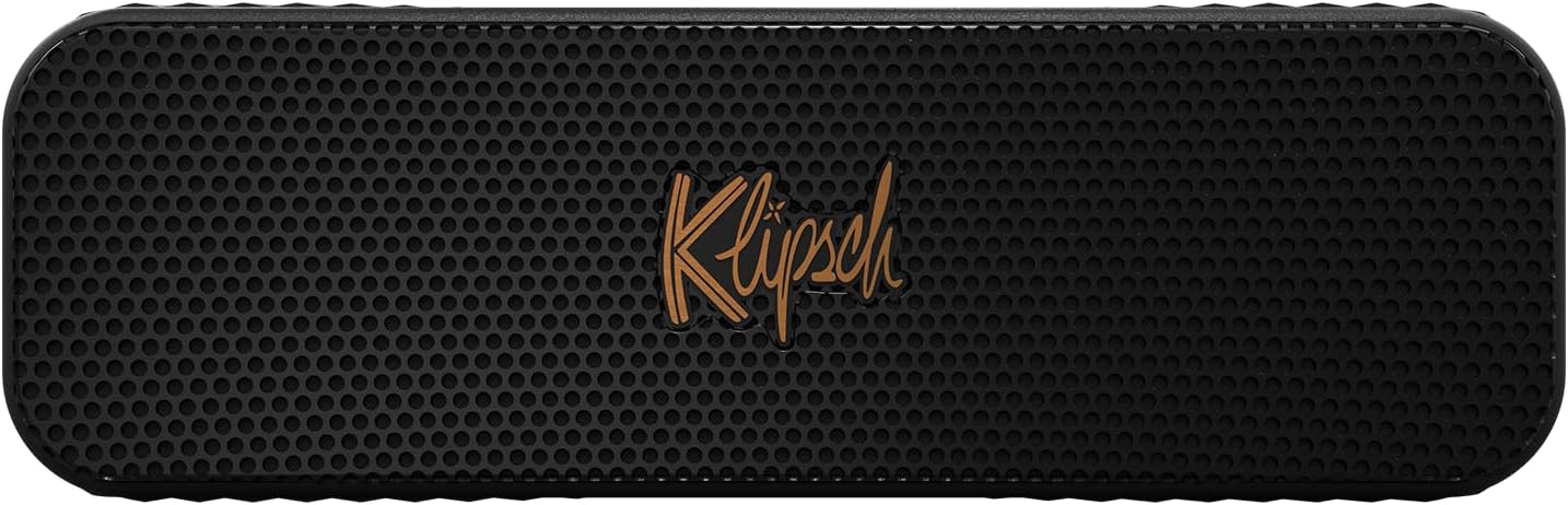 ORANGLES Klipsch Detroit Portable Bluetooth Speaker – Dual 1” Tweeters & 3” Woofers, IP67 Waterproof & Dustproof, 20H Playtime Premium Wireless Speaker - detailed closeup view - Image 3 of 4 | great for travel | Texas | Free Shipping ORANGLES