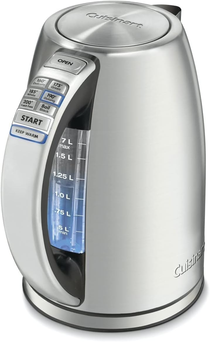 ORANGLES Cuisinart PerfecTemp 1.7L Electric Kettle – Cordless Tea Kettle 1500W Fast Heating, 6 Preset Temperatures, 30-Min Keep Warm, Cool Touch Handle (CPK-17P1)  - Main Product Image - professional product shot | Buy Cuisinart PerfecTemp 1.7L Electric Kettle – Cordless Tea Kettle 1500W Fast Heating, 6 Preset Temperatures, 30-Min Keep Warm, Cool Touch Handle (CPK-17P1) online USA | ORANGLES