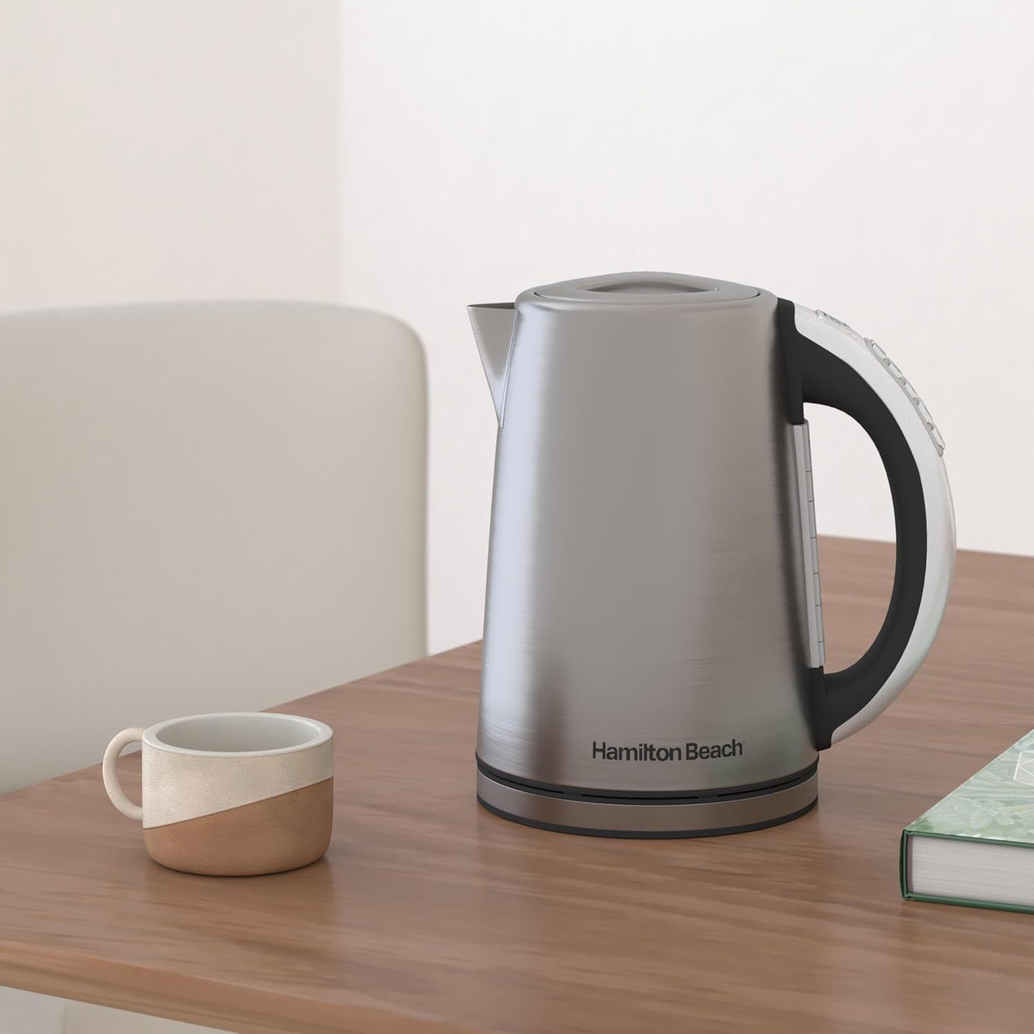 ORANGLES Hamilton Beach 1.7L Temperature Control Electric Kettle – 1500W Fast Boiling Water Boiler, BPA-Free Stainless Steel Cordless Tea Kettle with Auto Shut-Off & Boil-Dry Protection (41020R) - full product showcase - Image 5 of 5 | suitable for professionals | Florida | Free Shipping ORANGLES