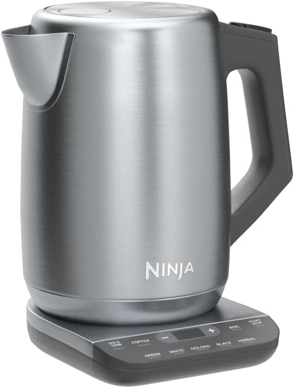 ORANGLES KT200 Precision Temperature Electric Kettle 1500W – 7-Cup Stainless Steel BPA-Free Tea Kettle with Keep Warm Function & Hold Temp Setting (Silver) - angled perspective - Image 4 of 4 | excellent for daily use | New York | Free Shipping ORANGLES
