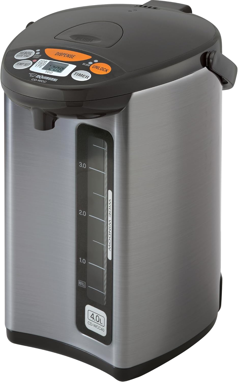 ORANGLES Micom Water Boiler and Warmer 4L (135 oz) – Electric Hot Water Dispenser with Keep Warm Function, Fast Heating & Large Capacity (Silver)  - Main Product Image - professional product shot | Buy Micom Water Boiler and Warmer 4L (135 oz) – Electric Hot Water Dispenser with Keep Warm Function, Fast Heating & Large Capacity (Silver) online USA | ORANGLES