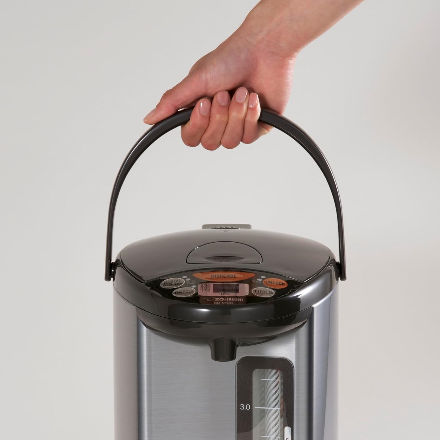 ORANGLES Micom Water Boiler and Warmer 4L (135 oz) – Electric Hot Water Dispenser with Keep Warm Function, Fast Heating & Large Capacity (Silver) - full product showcase - Image 5 of 5 | suitable for professionals | Florida | Free Shipping ORANGLES