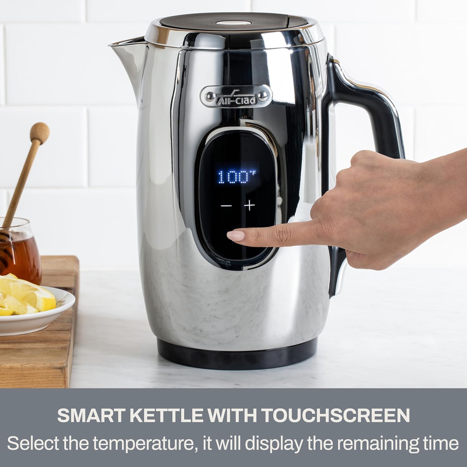 ORANGLES Stainless Steel Electric Kettle 1.5L – 1500W Fast Boiling Tea Kettle with Adjustable Temperature, Keep Warm Function & Cool Touch Design (Silver) - angled perspective - Image 4 of 4 | excellent for daily use | New York | Free Shipping ORANGLES
