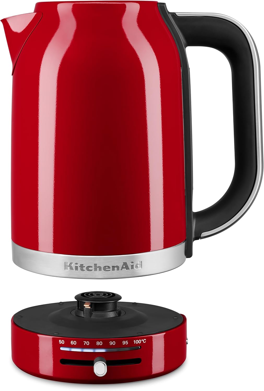 ORANGLES Electric Kettle KEK1701 – Empire Red Fast Boiling Electric Tea Kettle with Large Capacity & Stylish Modern Design - angled perspective - Image 4 of 4 | excellent for daily use | New York | Free Shipping ORANGLES