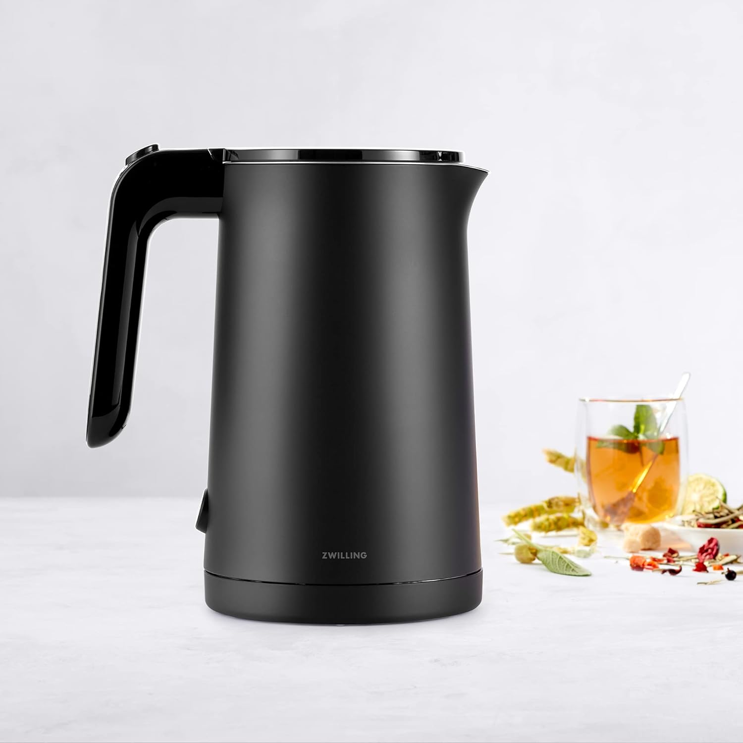 ORANGLES ZWILLING Enfinigy Cool Touch 1-Liter Electric Kettle – Cordless Tea Kettle & Hot Water Boiler with Fast Heating, Modern Black Design - angled perspective - Image 4 of 5 | excellent for daily use | New York | Free Shipping ORANGLES