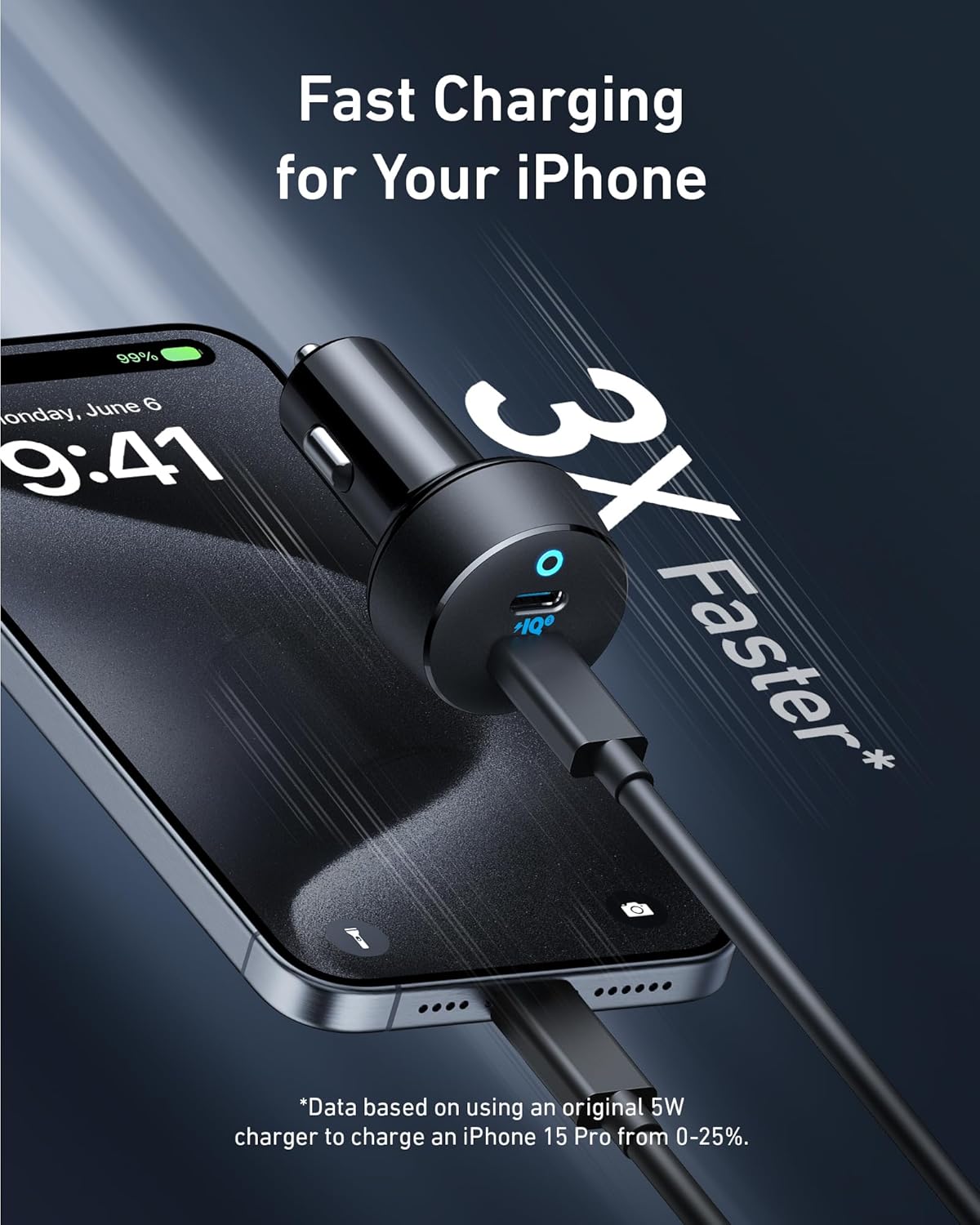 ORANGLES USB C Car Charger 40W – PowerIQ 3.0 2-Port Type-C Fast Car Charger Adapter with Power Delivery for iPhone 17/16/15, Galaxy S24 & AirPods - full product showcase - Image 5 of 6 | suitable for professionals | Florida | Free Shipping ORANGLES