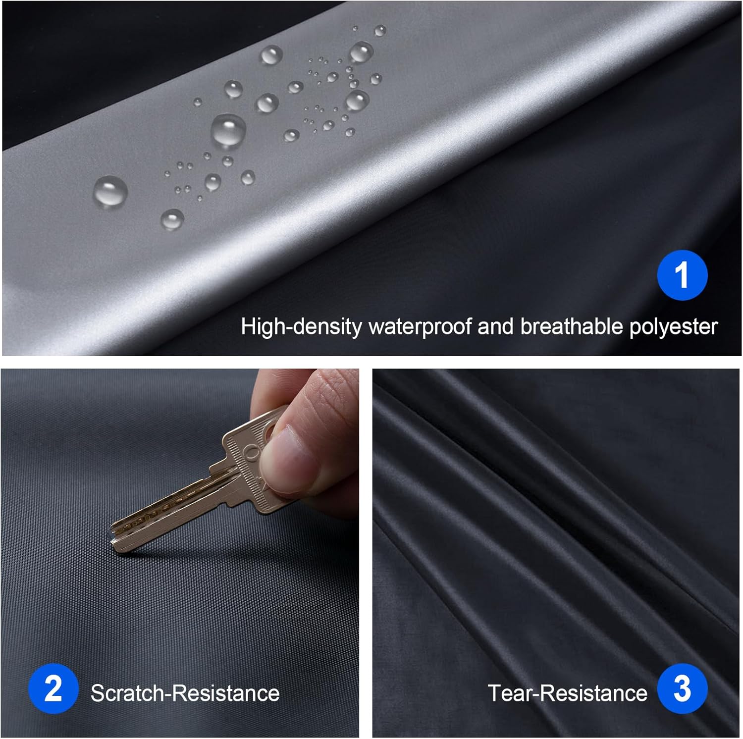 ORANGLES GUNHYI All Weather Waterproof Car Cover – Universal Fit Sedan Cover for Chevrolet Corvette, Ford Fusion, Kia Stinger, Honda Accord & More - angled perspective - Image 4 of 4 | excellent for daily use | New York | Free Shipping ORANGLES