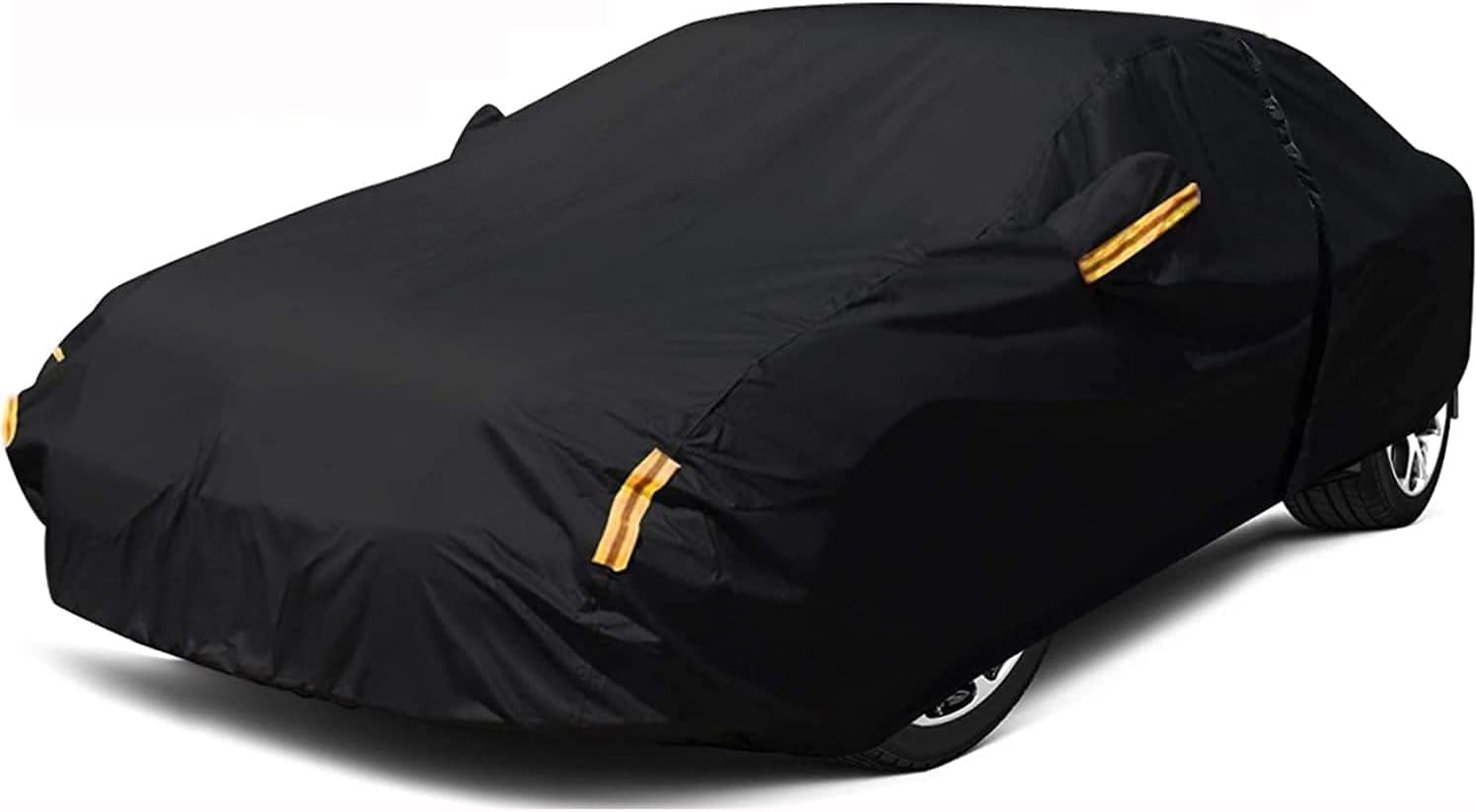 NEVERLAND Waterproof Heavy Duty Sedan Car Cover – All Weather Snowproof Anti-UV Windproof Outdoor Full Car Cover for BMW, Mercedes-Benz, Honda & More