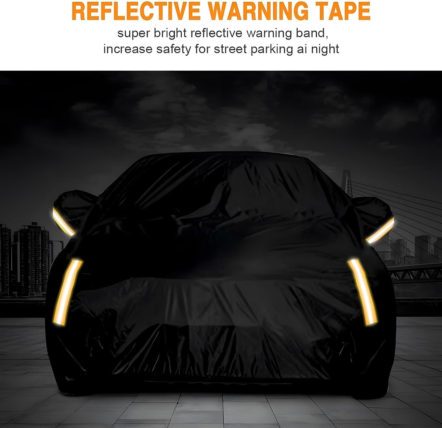 ORANGLES NEVERLAND Waterproof Heavy Duty Sedan Car Cover – All Weather Snowproof Anti-UV Windproof Outdoor Full Car Cover for BMW, Mercedes-Benz, Honda & More - angled perspective - Image 4 of 5 | excellent for daily use | New York | Free Shipping ORANGLES