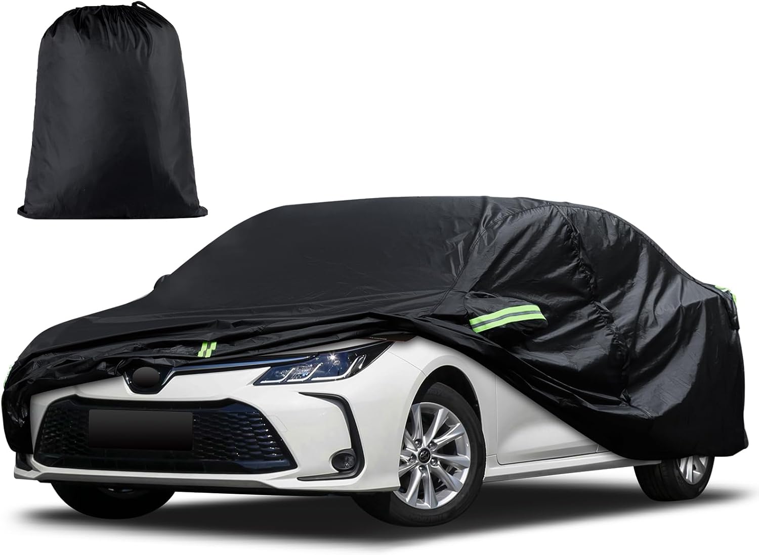 Custom Fit Waterproof Car Cover for Toyota Corolla 2000–2025 & Honda Civic 1991–2025 – All Weather Full Exterior Cover with Door Zipper & Sun Protection