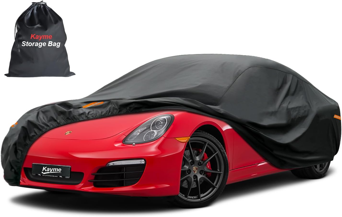 Kayme 7 Layers Waterproof Car Cover for Coupe – All Weather Outdoor Full Cover for Porsche 718 Cayman, Nissan 370Z, Toyota 86 & More (Up to 177 Inch)