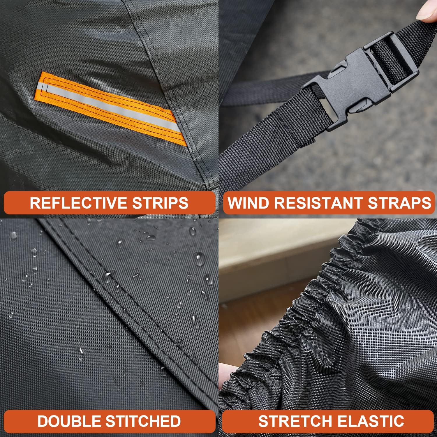 ORANGLES Kayme 7 Layers Waterproof Car Cover for Coupe – All Weather Outdoor Full Cover for Porsche 718 Cayman, Nissan 370Z, Toyota 86 & More (Up to 177 Inch) - detailed closeup view - Image 3 of 5 | great for travel | Texas | Free Shipping ORANGLES