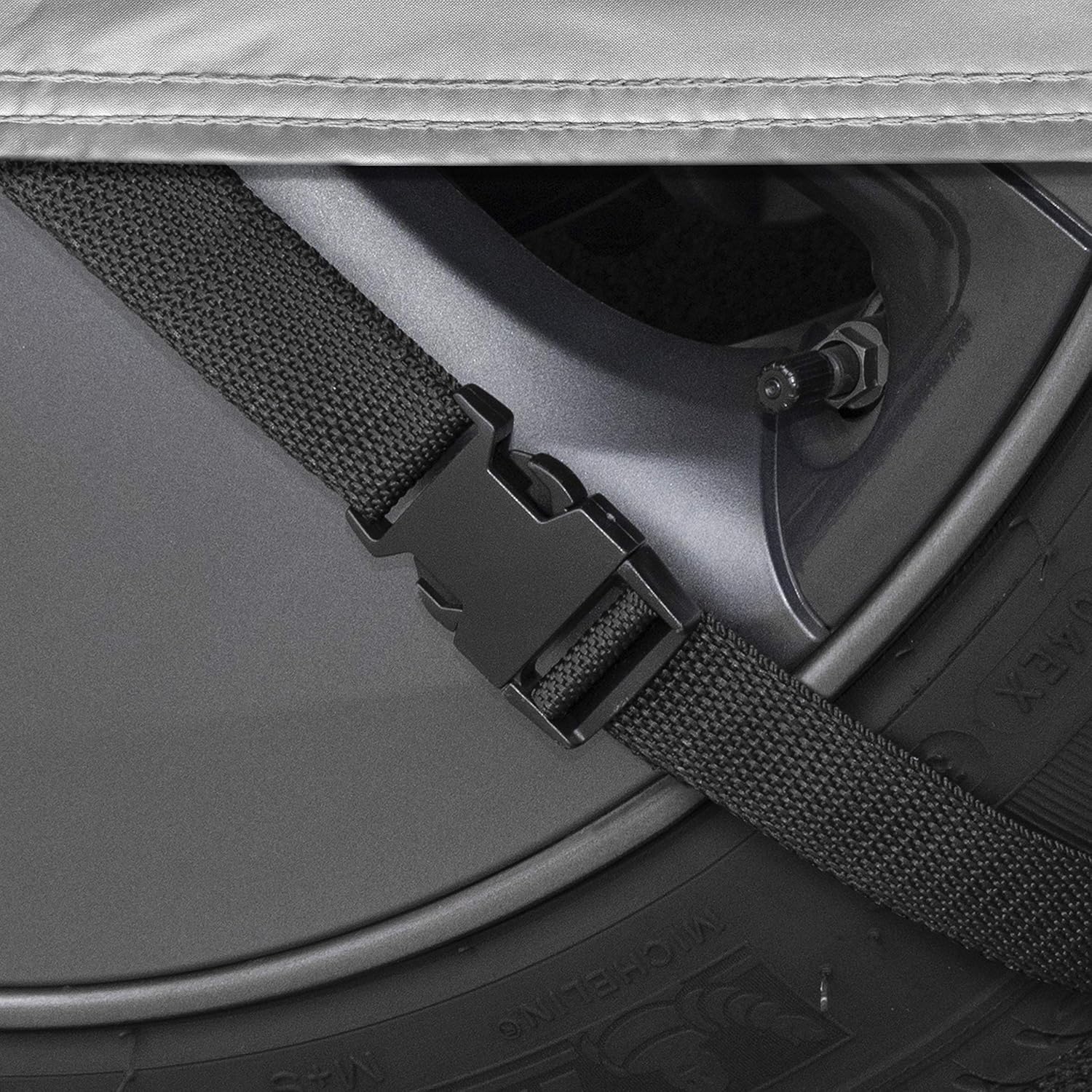 ORANGLES Motor Trend SafeKeeper Heavy Duty Car Cover – Waterproof All Weather Multi-Layer Truck & SUV Cover with Snow, Rain & UV Protection (Fits up to 210 Inch) - detailed closeup view - Image 3 of 4 | great for travel | Texas | Free Shipping ORANGLES
