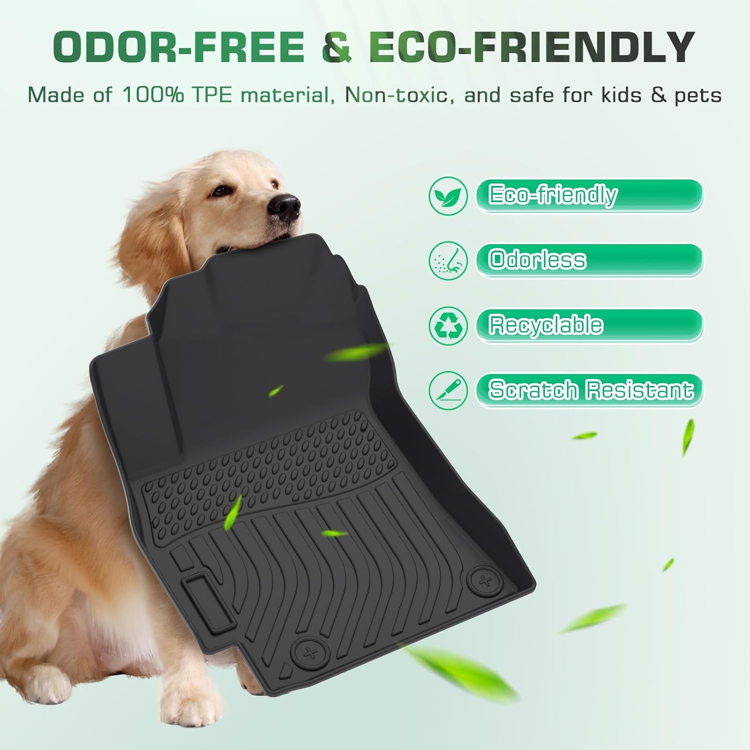 ORANGLES Custom Fit Floor Mats for Toyota Sienna 2013–2020 8 Seater – 3 Row All Weather Waterproof Anti-Slip Floor Liners & Cargo Mat Set - angled perspective - Image 4 of 5 | excellent for daily use | New York | Free Shipping ORANGLES