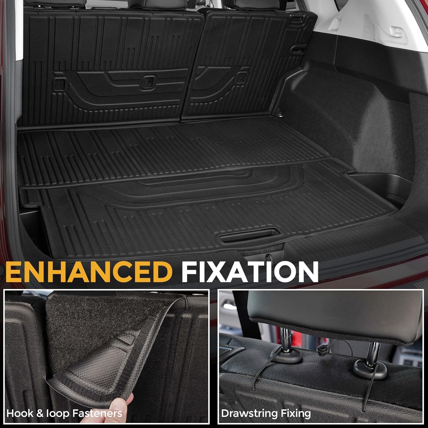 ORANGLES Full Coverage Floor Mats Set for Nissan Rogue 2021–2026 – All Weather Floor Mats, Cargo Mat, Backrest Protectors & Door Sill Guards (Not for Sport Models) - high resolution display - Image 2 of 6 | perfect for office | California | Free Shipping ORANGLES