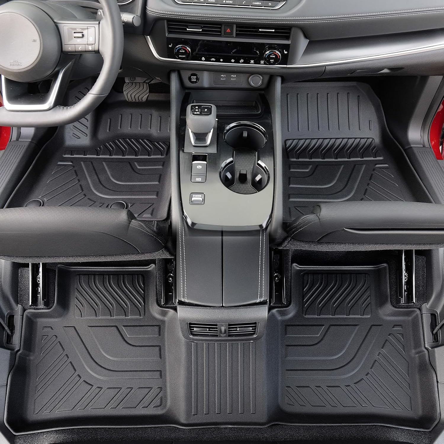 ORANGLES Full Coverage Floor Mats Set for Nissan Rogue 2021–2026 – All Weather Floor Mats, Cargo Mat, Backrest Protectors & Door Sill Guards (Not for Sport Models) - full product showcase - Image 5 of 6 | suitable for professionals | Florida | Free Shipping ORANGLES