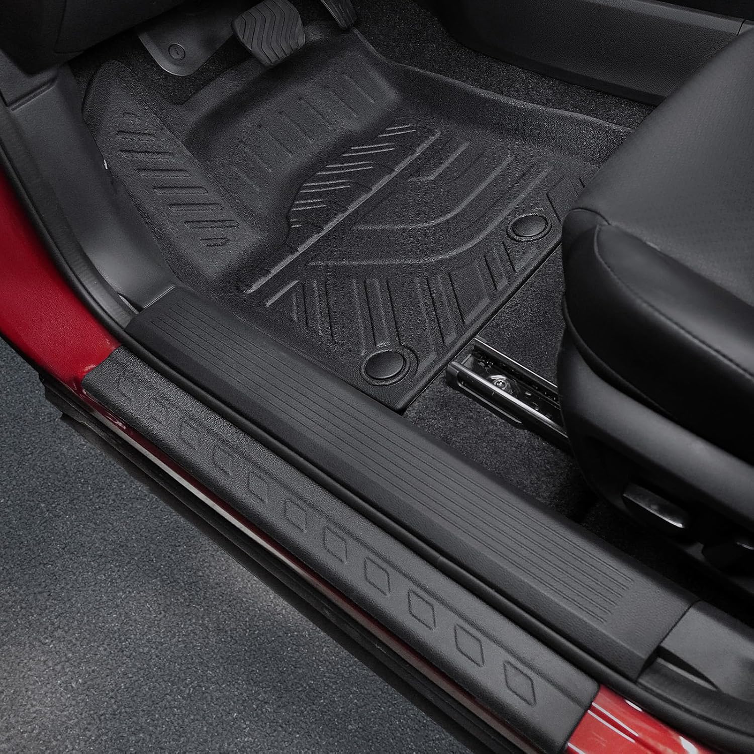 ORANGLES Full Coverage Floor Mats Set for Nissan Rogue 2021–2026 – All Weather Floor Mats, Cargo Mat, Backrest Protectors & Door Sill Guards (Not for Sport Models) - elegant presentation - Image 6 of 6 | designed for enthusiasts | Illinois | Free Shipping ORANGLES