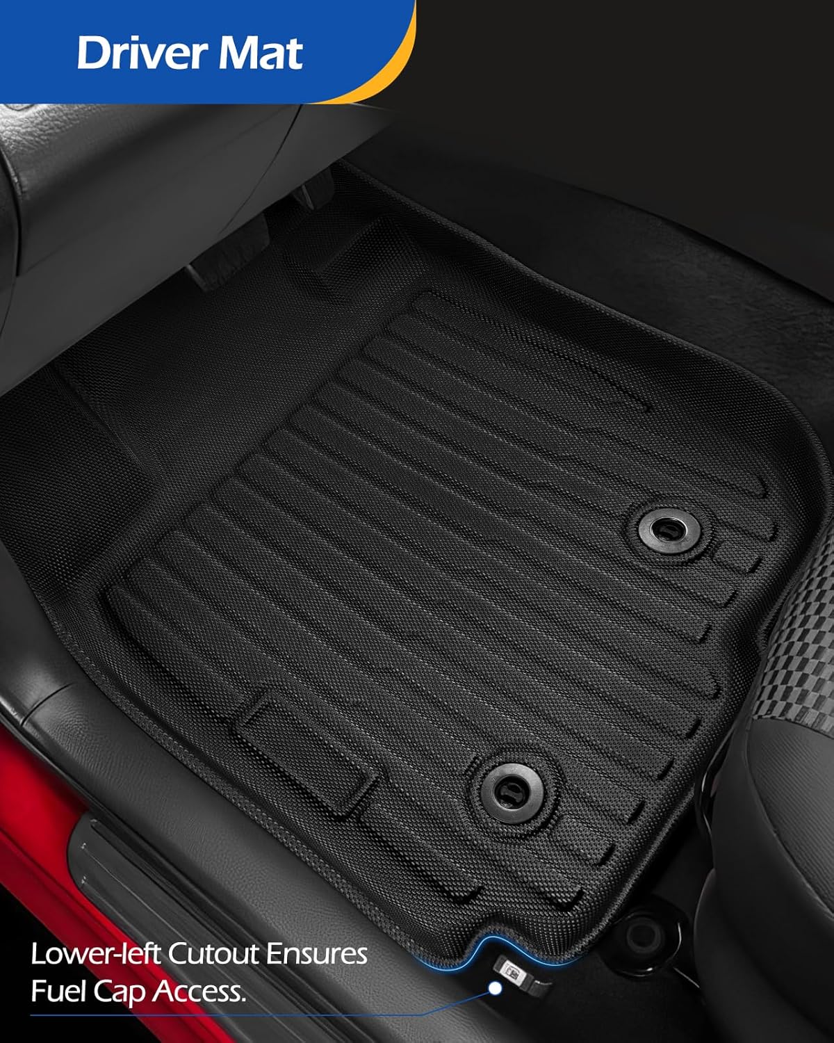 ORANGLES Custom Fit All Weather Floor Mats for Toyota RAV4 2006–2012 (Without 3rd Row Seat) – Heavy Duty Rubber Floor Liners & Cargo Mat Full Set - full product showcase - Image 5 of 6 | suitable for professionals | Florida | Free Shipping ORANGLES